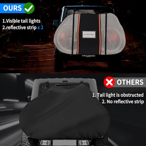 STARTWO Bike Cover for Transport On Rack, Bicycle Cover Outdoor Storage Waterproof for Transport 3 Bikes on Car Rear, with Two Elastic Straps and License Plate Window, Visible Tail Lights - size: XXXL(3 bike)