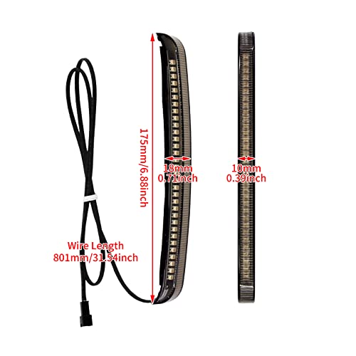 LED Saddlebag Tail Light with Running Brake Light and Sequential Turn Signal Lamp Fit for Harley Touring Street Glide Road King Road Glide Electra Glide Ultra Limited 2014-2023 (Smoked Lens) - color: 2014-2024 Smoke