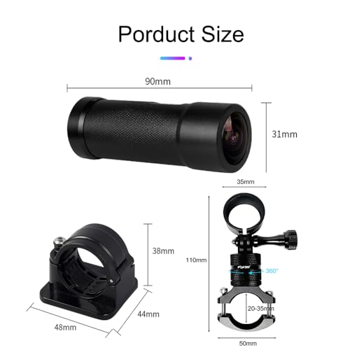 VSYSTO WiFi Helmet Camera with Remote Control for Bicycle Motorcycle, HD 1080P Waterproof 150° Wide Angle Lens Starlight Night Vision Bike Dash Camera Action Camera, G-sensor(Single Camea and Bracket) - style: Single Camea and Bracket
