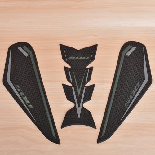 Motorcycle Side Fuel Tank pad Traction Pad Gas Knee Grip Protective Sticker Tankpad Protector fit for Ka&wa&sa&ki NINJA500/Z500 NINJA 500/Z 500 2024 2025 (Grey) - color: Grey