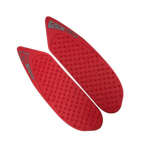 Motorcycle Gas Fuel Tank Pad Traction Side Pads Fuel Knee Grip Decal Compatible with Suzuki GSXR 600 750 2006-2007 (Red) - color: Red