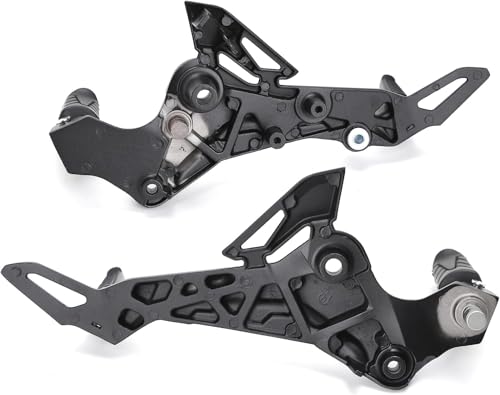 Mokuo Motorcycle Footrest Assembly,1 Pair Footpegs Kit in Alloy Aluminum Material Fit for Honda Grom Msx 2017-2020,Black Color - color: 1 Pair - Black