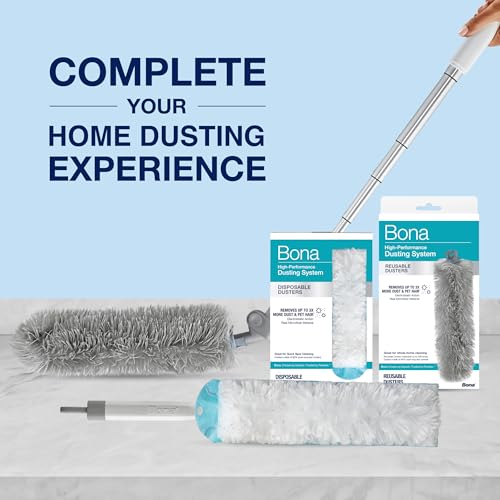 Bona Disposable Duster Refills - 9 Pack - High Performance Dusting System - Microfiber Dusters Remove Dust and Pet Hair for Quick Spot Cleaning - style: Disposable Duster Refills - 9 Pack