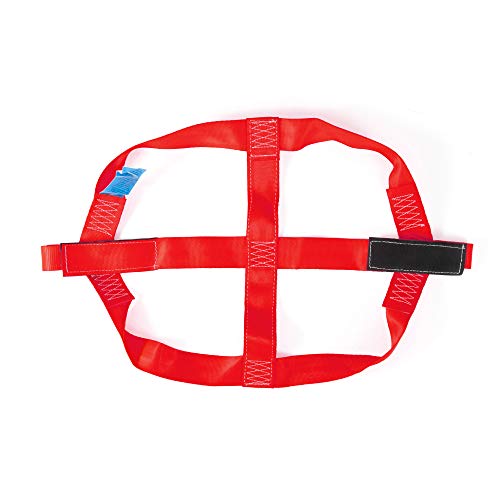 MOTO4U Universal Motorcycle Rear Wheel Tie down Strap in Red - color: red