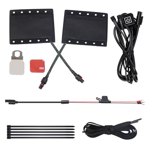 Motorcycle Heated Grips Cover, Universal 12V Handlebar Heater Heated Handlebar Grips Compatible with Harley Davidson, 5 Gear Adjustable Temperature, IP67 Waterproof, ATV Hand Heater Warmer - color: 12v