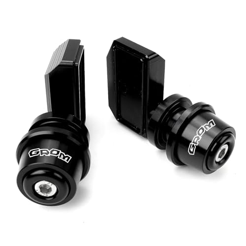 Compatible with Grom 125 2024 MSX125 MSX 125 2013-2021 2022 2023 Grom Accessories CNC Motorcycle Swingarm Spools Sliders Rear Wheel Axle Stand Screws Adapter (Black) - color: Black