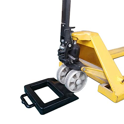 ROBLOCK Rubber Pallet Jack Chock Heavy Duty Wheel Chock, Pallet Jack Stopper for Truck 14.2" Length x 11.2" Width x 2" Height (1 Pack, Black) - color: Black(1 Pack)