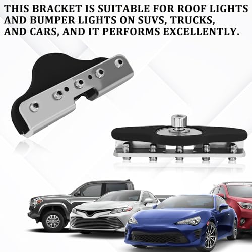 LED Ditch Light Bar Mounting Brackets, Ditch Light Brackets LED Work Lights Base Pods Clamp Holder, Adjustable Pillar Hood Mount Light Bar Bracket No Drilling Universal for Car SUV Truck(2PCS)