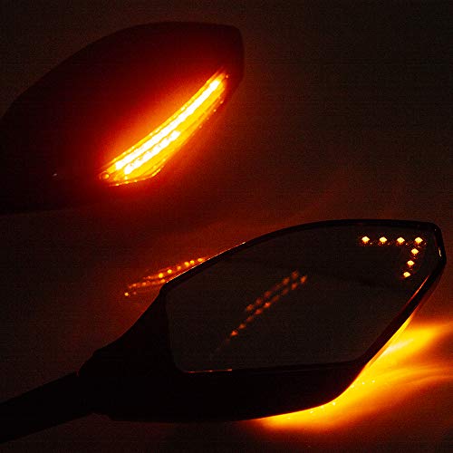 Motorcycle Rearview Mirror LED Turn Signal Mirror Running Light Rear View Mirror for CBR1000F CBR600F CBR900RR YZF FZ1 FZR600