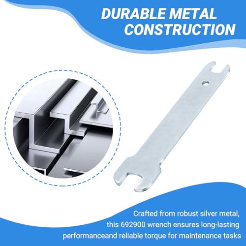 692900 Wrench | For Porter Cable 7424XP, 7335, 7336, 7424 Polisher and Orbital Sander, Metal Silver Wrench with Dual-End Design and Hang Hole