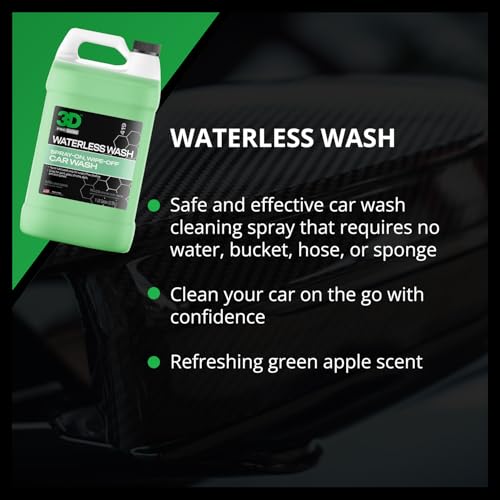 3D Waterless Car Wash - Easy Spray Waterless Detailing Spray - No Soap or Water Needed - Great on Cars, RVs, Motorcycles & Boats 1 Gallon - size: 128 Fl Oz (Pack of 1)