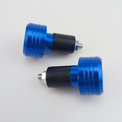 Motorcycle Handlebar Ends,7/8'' Handle Bar Slider Caps Weight Plugs CNC Aluminum (Blue) - color: Blue