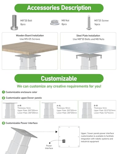 DIHOOL Electric Lift Table, Motorized Lifting Column, Heavy Duty 450Lbs, 18.9" to 40.4" Height Adjustable Table Leg, RV Telescoping Lifting Platform, Wireless Remote & APP Control - color: 18.9"-40.4" Height