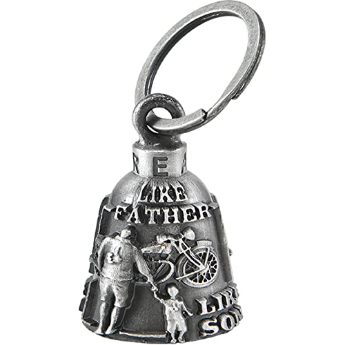 Dream Apparel Motorcycle Bell Guardian Angel Drive Away Gremlin, Biker Bell for Men Women Rider Riding, Good Luck Gift - color: Like Father Like Son