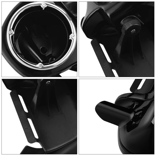 XFMT Lower Fairing Motorcycle Lower Vented Leg Fairing with 6.5" Speaker Pods Fit For Harley Davidson Touring Road King Street Glide Electra Glide 1983-2013, Vivid Black - color: W/ Speaker Pods For '83-'13