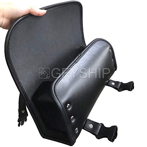 Motorcycle Fork Bag Waterproof Motorbike Tool Bag Handlebar Bag PU Leather Saddlebag Front Rear Storage Tool Pouch