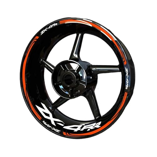 Wheel Stickers for Ka&wasaki for N&INJA ZX-4RR ZX4RR Reflective Motorcycle Wheel Sticker Hub Decal Rim Stripe Tape Decals - color: Style 6