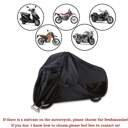 Motorcycle Cover for Honda NT1100 NT 1100, Heavy Duty Outdoor Waterproof Motorbike Rain Storage Shelter with Lock Holes Anti-UV Dustproof Breathable Black,XXL - size: XX-Large