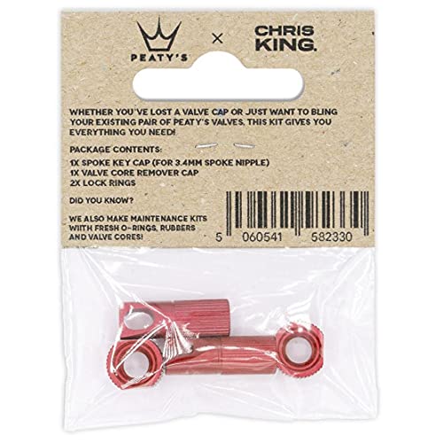 Chris King MK2 Tubeless Valve Accessory Kit by Peaty's - color: Red