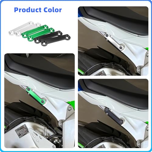 Rear Footpeg Block Off Plates, Passenger Foot Pegs Removal Delete Kits for Kawasaki Ninja ZX-6R / ZX636 2009-2025, ZX6R / ZX636 ABS 2019-2021, 2 PCS Footrest Hole Cover CNC Aluminum, Black