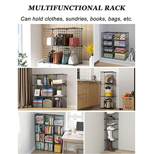 Hat Display Stand,Motorcycle Helmet Rack Stand - Floor-Standing Metal Bike Helmet Holder with Shoe Bag Shelf - Grids Storage Bins for Closet Cabinet - Modular Bookshelf & H,20 Cube - size: 20 Cubes