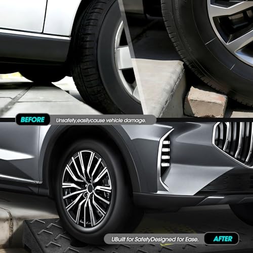 DNA Motoring 2pcs 4.5" Rise Rubber Arrow Curb Ramp Heavy Duty Loading Threshold Ramp 37.4" W x 11.8" D x 4.5" H for Loading Dock, Warehouse, Motorcycles, Cars, TOOLS-00650 - style: 4.5 in 2pcs w/Arrow