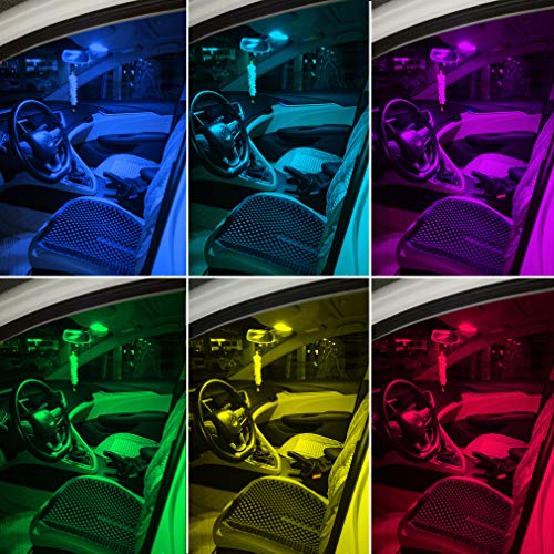 Cottonbell 194 W5W 168 RGB T10 LED Light Bulb with Remote Control Atmosphere Lights for Car Interior/Map/Dome/Door/License Plate Light Courtesy Lights 4-Pack - size: T10 4 PACK