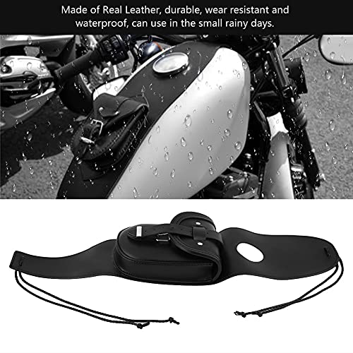 Motorcycle Fuel Tank Bag, Real Leather Waterproof Fuel Tank Chap Cover Panel Bag for Motorcycle XL 883 1200