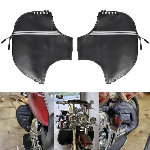 Motorcycle Highway Crash Bars Cover Soft Lowers Chaps Leg Warmer Bag Lower Wind Deflectors Engine Guard Bag For Harley Touring Trike w/Engine Guard 1980-Up