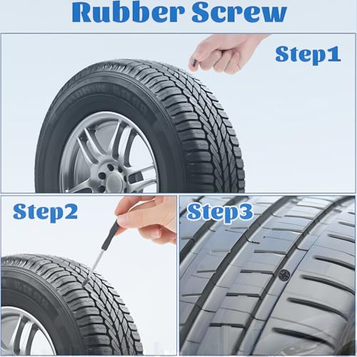 PINKJOY 100 Pcs Tire Repair Nails Self-Tapping Screw Rubber Screw Tool Self-Service Tire Repair NAI for Car Motorcycle Truck - size: 100PCS