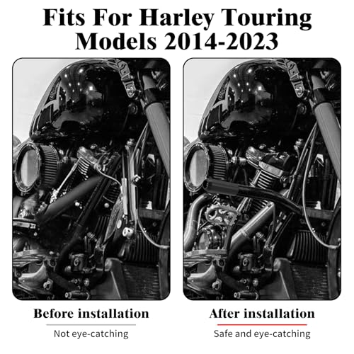 Motorcycle Crash Bar Engine Guard Highway Crash Bar Fit for Harley Touring Street Glide Road Glide Road King Electra Glide Ultra (B- Engine Guard for 14-23 Touring) - size: B- Engine Guard For 14-23 Touring