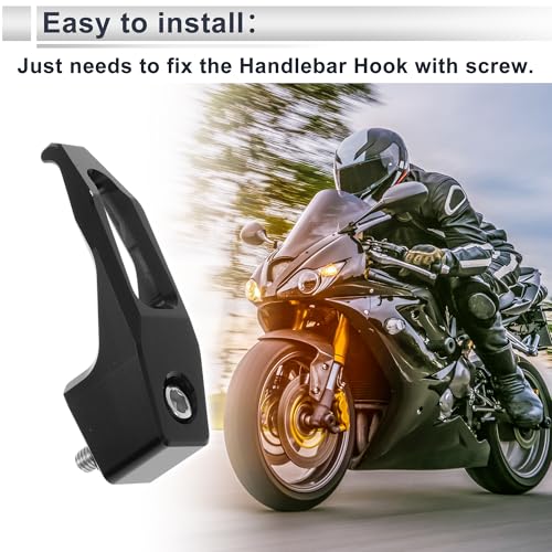 Universal Motorcycle Hanging Hook Square Motorcycle Helmet Luggage Bag Holder Hanger for Scooter Bicycles Black 78mm Length