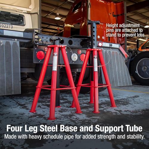 Sunex 1410 10-Ton, High Height, Pin Type, Jack Stands, Pair - style: 10 Ton High