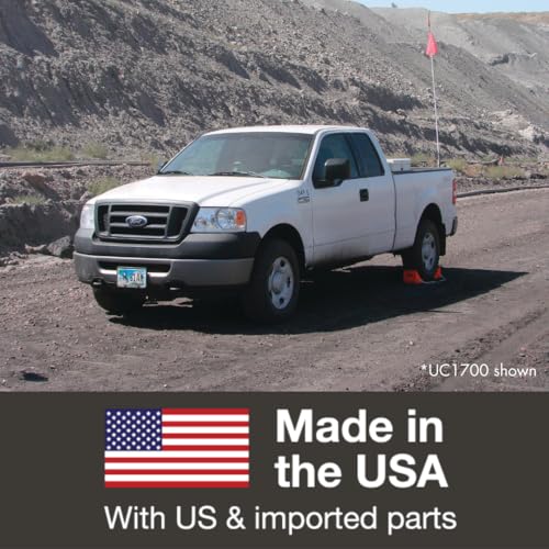 Checkers One Large Wheel Chock for 27-32" Tires, Heavy Duty Wheel Chocks for Semi Trucks, Utility, Tractor Trailer, 20k lb Load Capacity, Made in the USA, Polyurethane, UCTS003