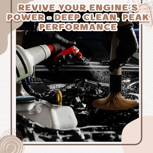 Patelai 2 Pack of Parts Cleaning Brush Home and Auto Use Parts Cleaner for Cleaning Auto Engine, Small Motors, Car Detailing, Wheels, Boats, Air Vents, Machinery (Beige)