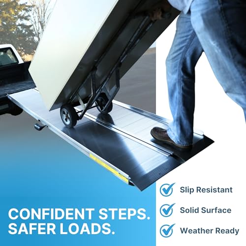 EZ-ACCESS TRAVERSE Aluminum Singlefold Folding Ramp, Portable Loading Ramps for Wheelchairs, Motorcycles, Lawn Tractors & ATVs, Heavy Duty Aluminum Folding Ramps with Carrying Handles (Silver, 2 Foot) - size: 2 Foot, style: Singlefold