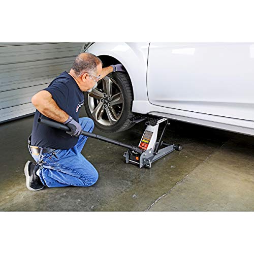Powerbuilt 3000 Pound Triple Lift Garage Jack, Heavy Duty Vehicle, Truck, Car, Motorcycle, Transmission Lift, 1.5 Ton Capacity, 620622 - color: Black, size: 1.5 Ton