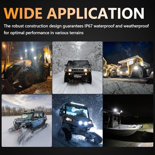 7 Inch Slim LED Light Bar for Truck Tractor, 12V-60V Small LED Work Light Pods Off Road Auxiliary Fog Lights 60W 6000lm, ATV Lawn Mower Golf Cart Pit Dirt Bike MTB eBike Night Riding Headlight - color: 7 Inch