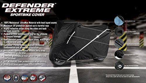 Nelson Rigg Defender Extreme Sport Bike Cover, Fits most CBR, R1, R3, GSXR, Ninja, Hayabusa, S1000R, and others - size: Sport Bike