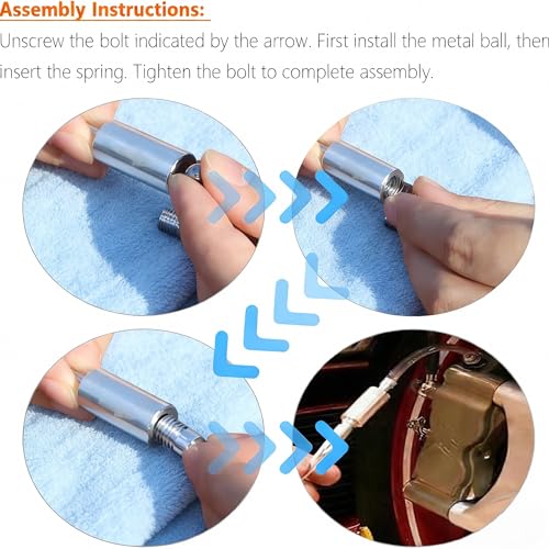 3 Sets Brake Bleeder Kit - Brake Fluid Bleeder Kit, Brake Bleeder Hose One Way Check Valve Tube Bleeding Tools, Universal Break Bleeder Kit Car Accessories for Motorbike Clutch Car Bike