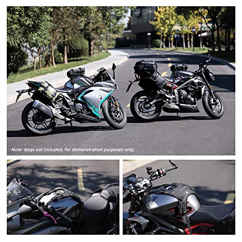 Rhinowalk Motorcycle Tank/Saddle Mount Base for Fuel Tank Bag/Saddle Bag/Tail Bag/Seat Bag/Walkie Talkie Motorcycle Accessory