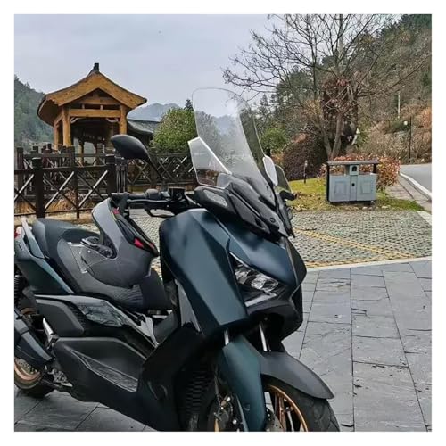Motorcycle Windshield for Yamaha 2023-2024 XMAX300 Xmax300 Xmax 300 Motorcycle Windshield Modification Windshield Modification Windshield windscreen Double Bubble(Transparent 73cm) - color: Transparent 73cm