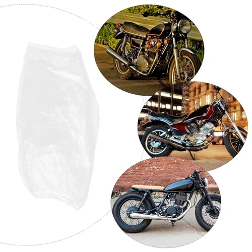 FAVOMOTO 4PCS XL Disposable Clear Plastic Motorcycle Cover, Waterproof Protection Dust Outdoor Rain Cover Bike Covers for Indoor Outdoor - size: XL
