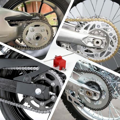 Chain Alignment Tool Suitable for Motorcycle ATV Dirt Bike Scooter Sprocket Chain Maintenance Quick Accurate Alignment Tool (red) - color: red