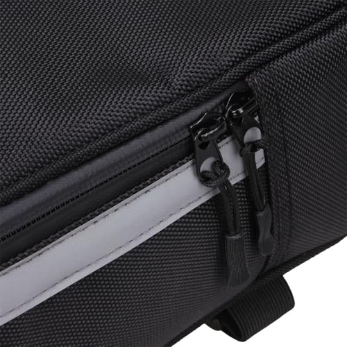 MansWill Bike Rack Bag, Bicycle Rear Seat Trunk Bag, Waterproof Bike Pannier Bag with Reflective Strip, Cycling Rear Rack Storage Bag for Mountain Road Bike – Black