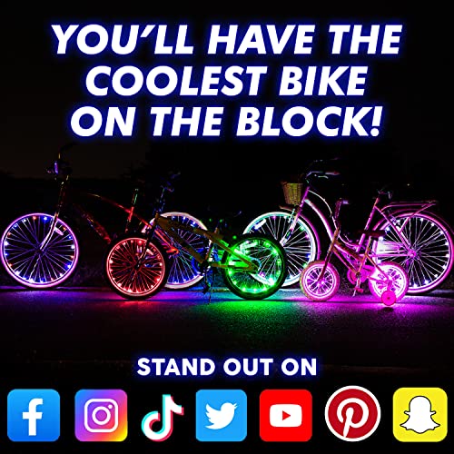 Activ Life LED Bike Wheel Lights with Batteries Included! Get 100% Brighter and Visible from All Angles for Ultimate Safety & Style (1 Tire Pack) - color: Galactic