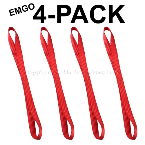 Emgo Tiedowns 18" Soft Touches -Tie Down Extensions 4-Pack Red - size: Red