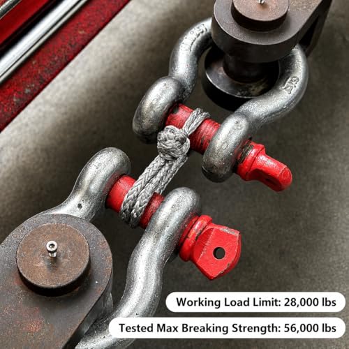 Ucreative 2Pcs Synthetic Soft Shackle 1/2 Inch x 22 Inch (56,000lbs Breaking Strength) with Extra Sleeves (Orange) - color: Orange
