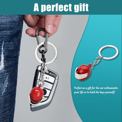 Car Parts Model Key Chains, Lovers Key Chain Set, Metal Parts Keyring, Universal Motorcycle Helmet Key Holder (K5-Red) - color: K5-red