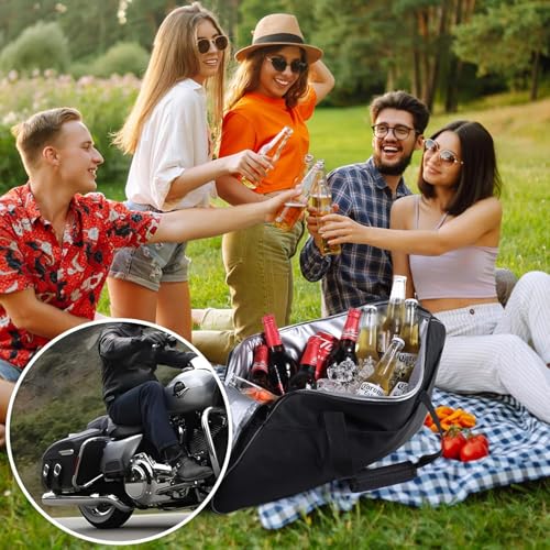 Motorcycle Saddlebag Cooler Bag, Leakproof Saddle Bag Cooler Beverage Waterproof Insert Motorcycle Cooler Bag fit for HD Touring Street Glide Road Glide Hard Saddlebags, 1 Bag